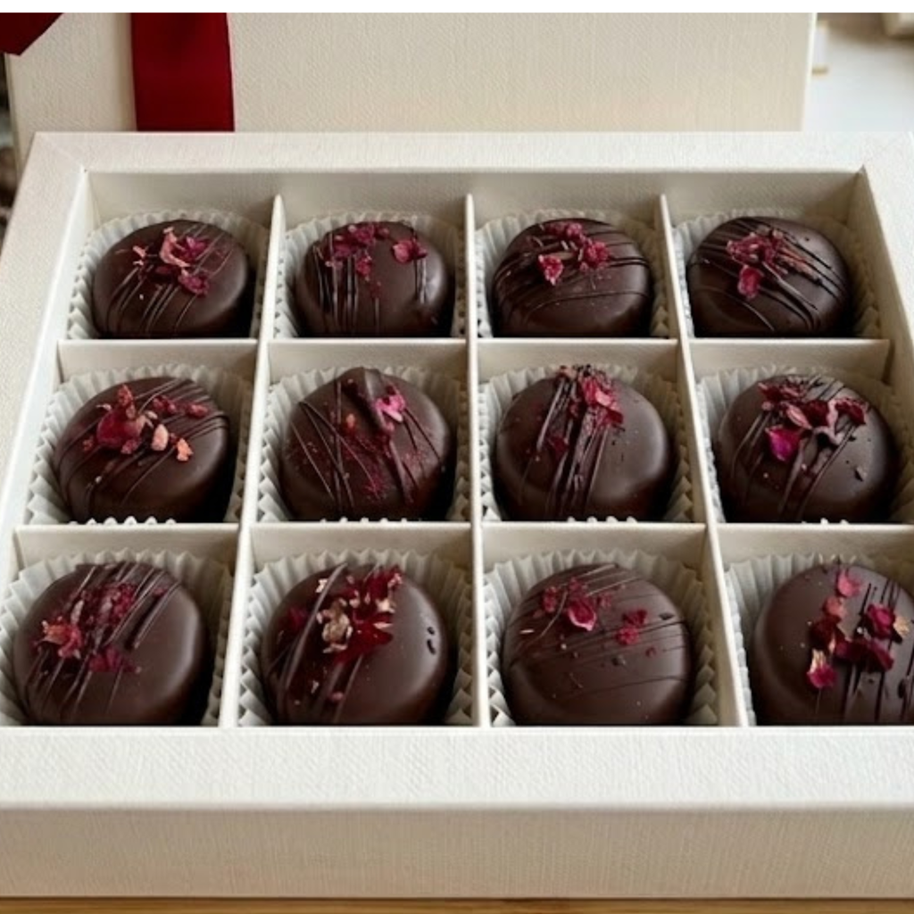 Mini alfajorcitos de nuez - caja de 12 unidades