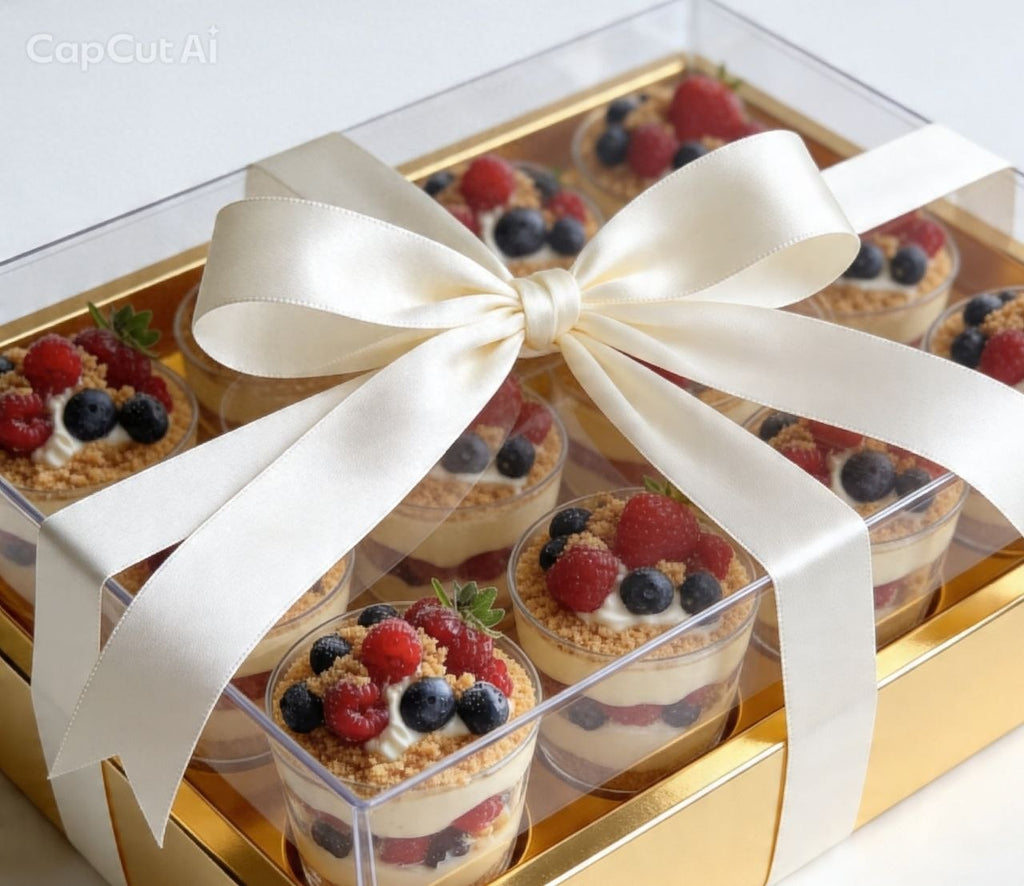 Minicheesecakes frutos rojos - bandeja 16 shots