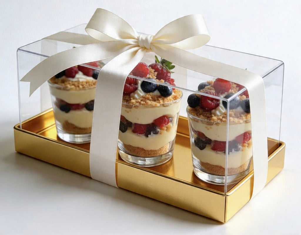 Minicheesecakes frutos rojos - bandeja 16 shots